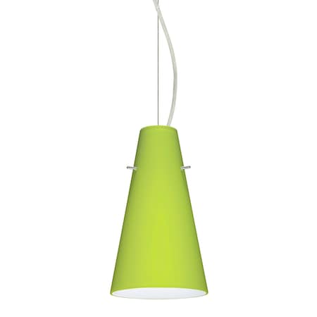 Cierro Cable Pendant, Chartreuse, Satin Nickel Finish, 1x100W Incandescent